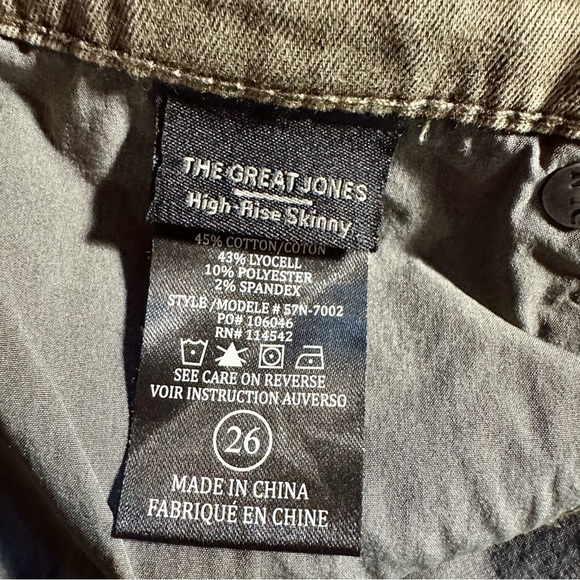 BlankNYC ‘The Great Jones’ Olive Green High-Rise Skinny Jeans Size 26 - Picture 6 of 16